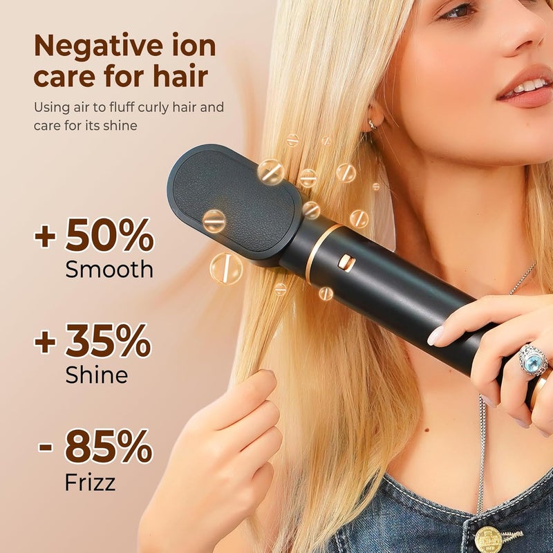 Yitrust 5 in 1 Blow Dryer Brush, Upgrade Hair Dryer Brush Air Curler Air Curling Wrap Styler, Detachable Hot Air Brush Negative Ion Curling Brush Iron, Hair Styling Tools for Drying Curling Straightening - Image 3